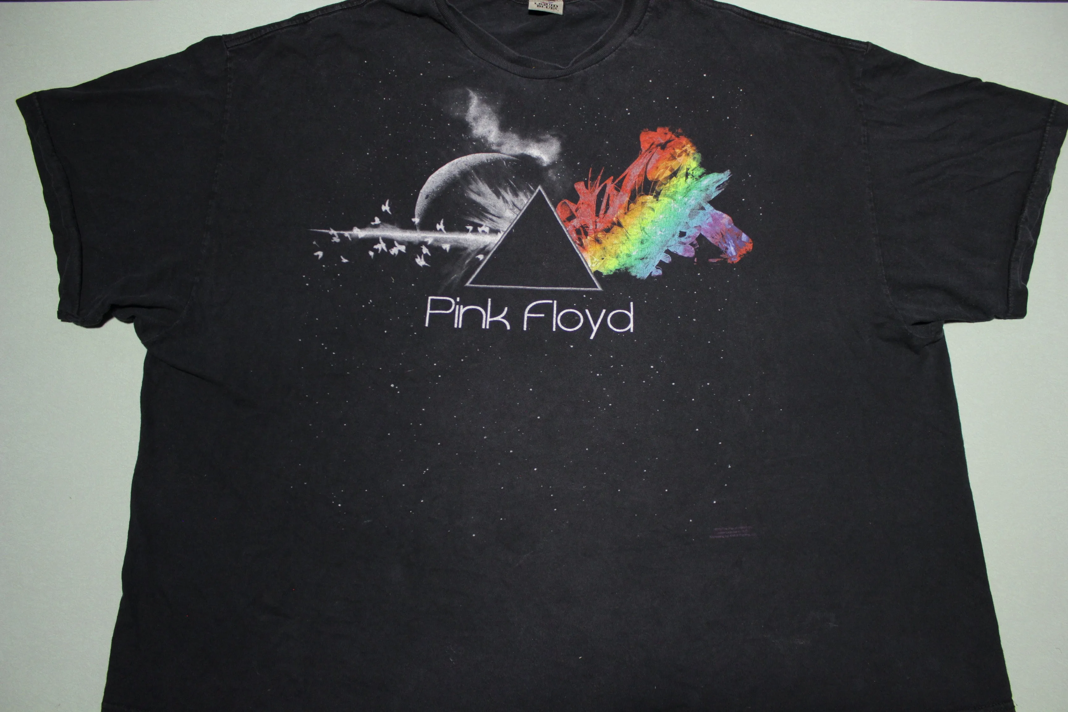 Pink Floyd Pyramid Dark Side of the Moon Liquid Blue Concert T-Shirt