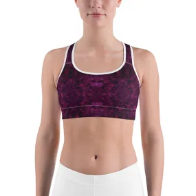 Pink Tie Dye Hex Sports Bra for women, Workout Bra, Athletic Bras