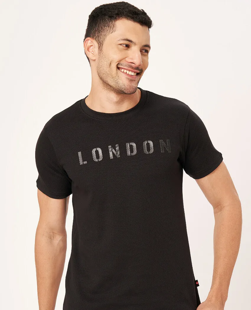 Printed Round Neck Half Sleeve T-shirt