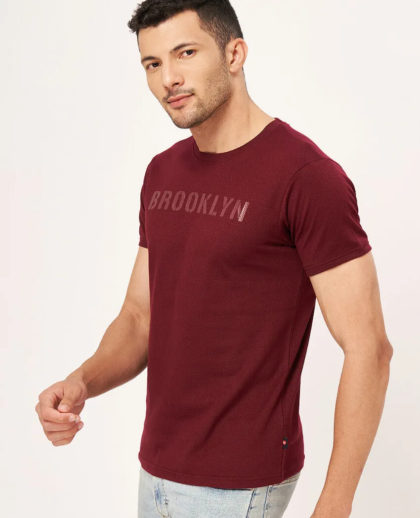 Printed Round Neck Half Sleeve T-shirt