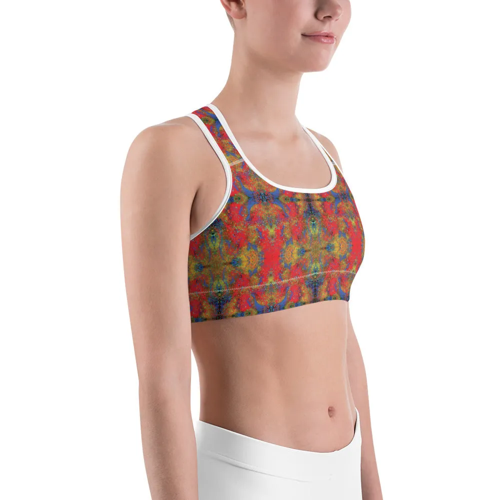 Rainbow Galaxy Sports Bra for women, Workout Bra, Athletic Bras, Moisture-wicking fabric