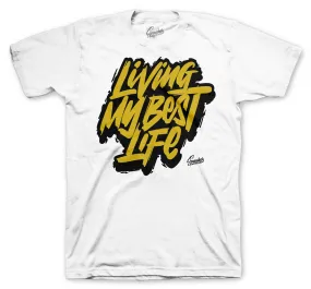 Retro 12 Royalty Shirt - Living Life -White