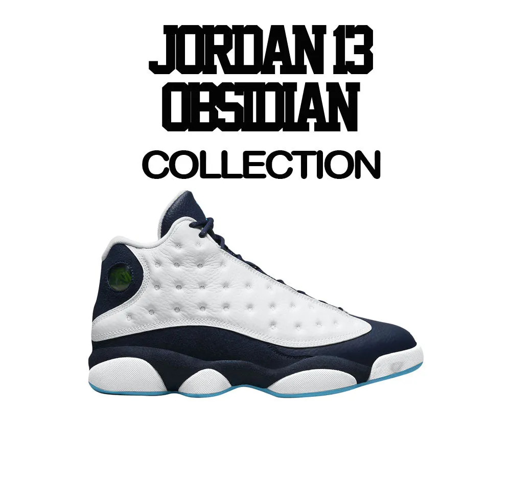 Retro 13 Obsidian Shirt - Money Over Love - Navy