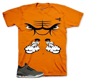 Retro 3 Fear Shirt - Raging Face - Orange