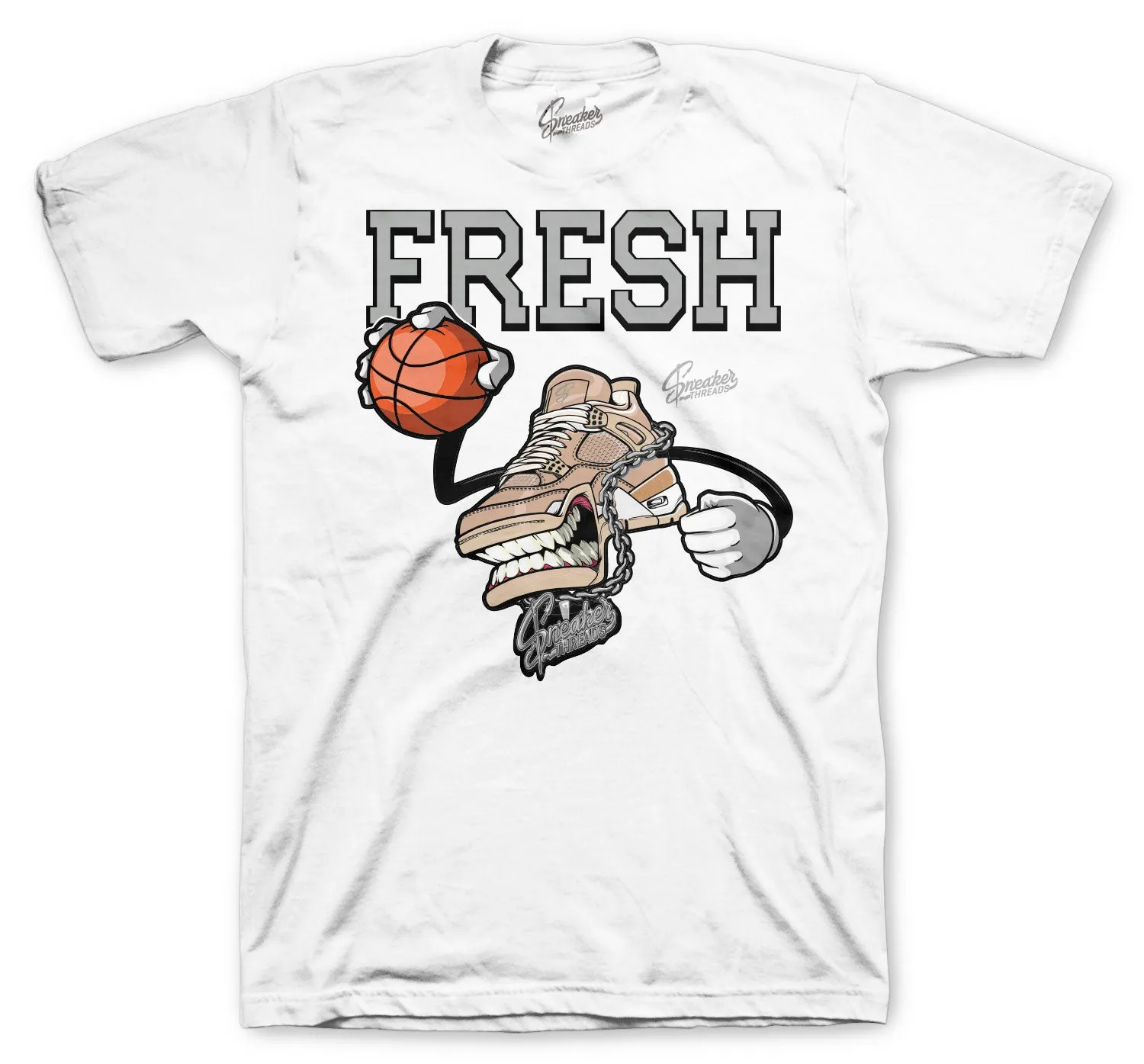 Retro 4 Shimmer Shirt - Fresh Fours - White