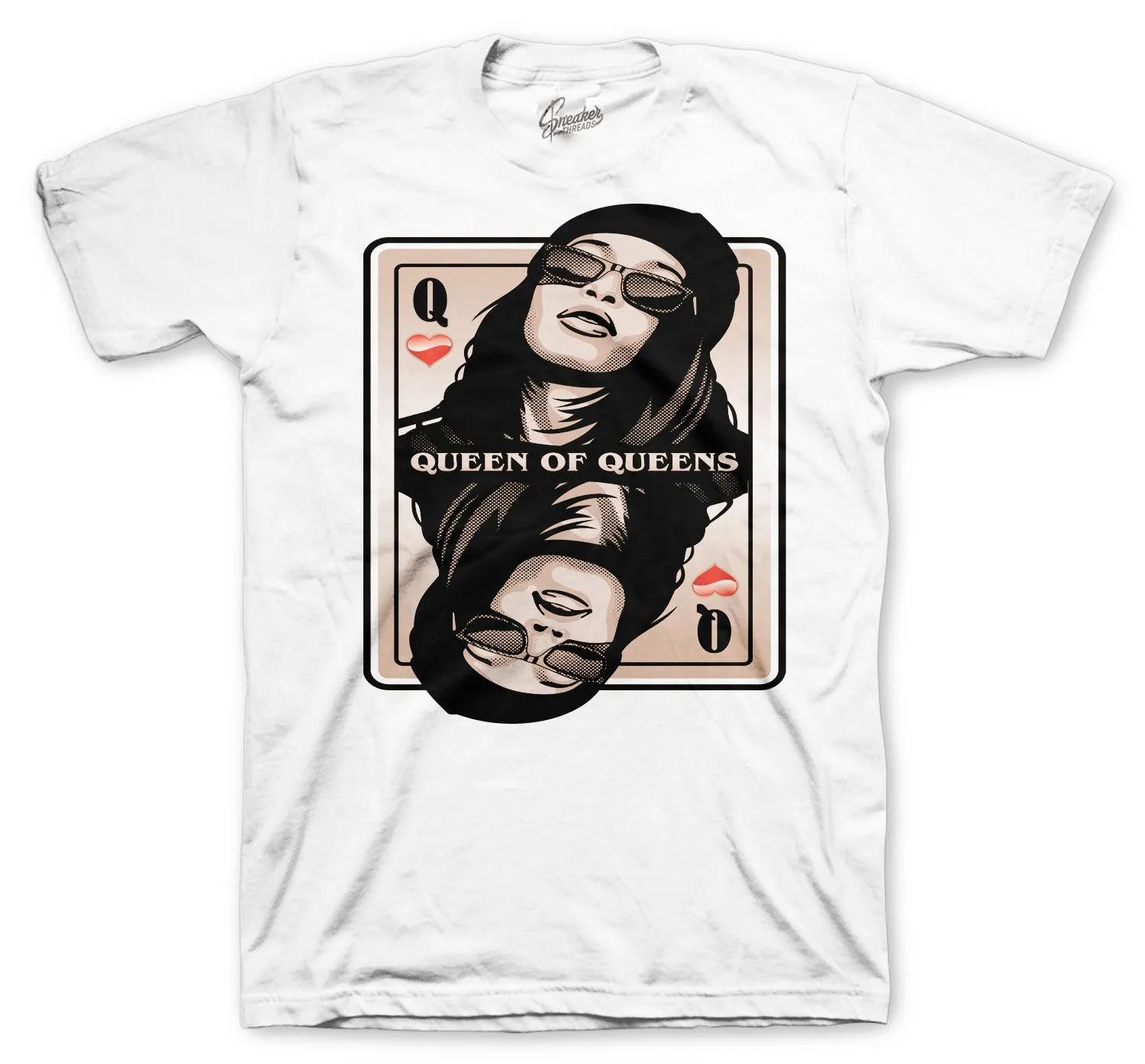 Retro 4 Shimmer Shirt - Queens - White