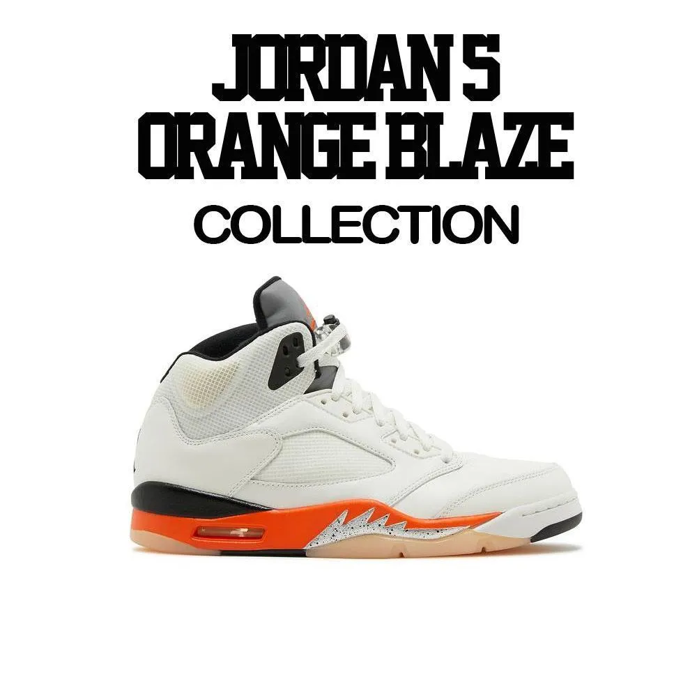 Retro 5 Orange Blaze Shirt - Enemies Cross - Natural