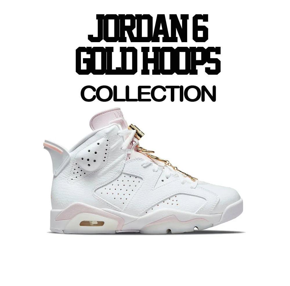 Retro 6 Gold hoops Shirt - Queens - White