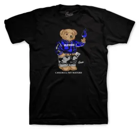 Retro 9 Racer Blue Cheers Bear Shirt