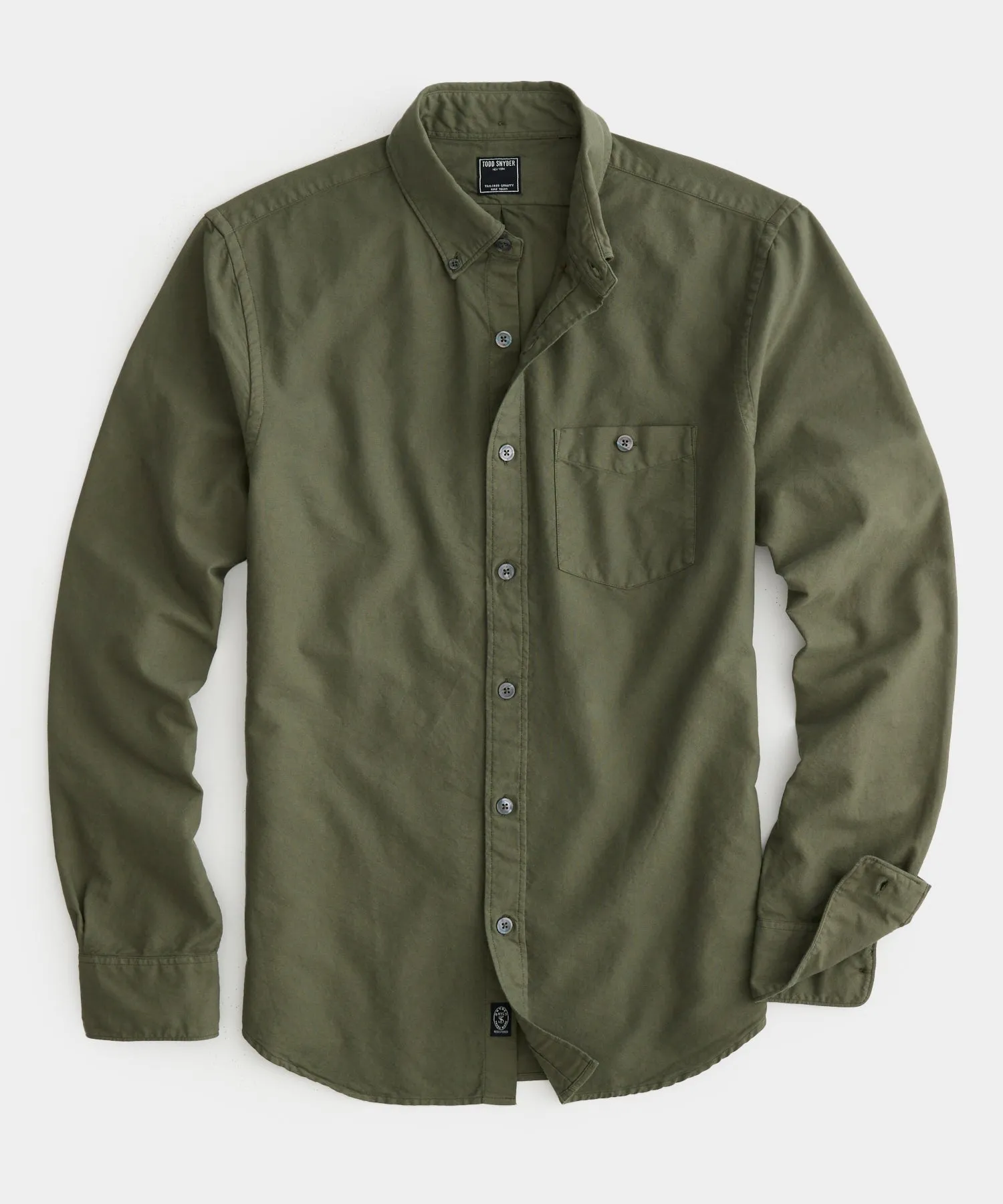 Slim Fit Garment-Dyed Favorite Oxford in Tent Green