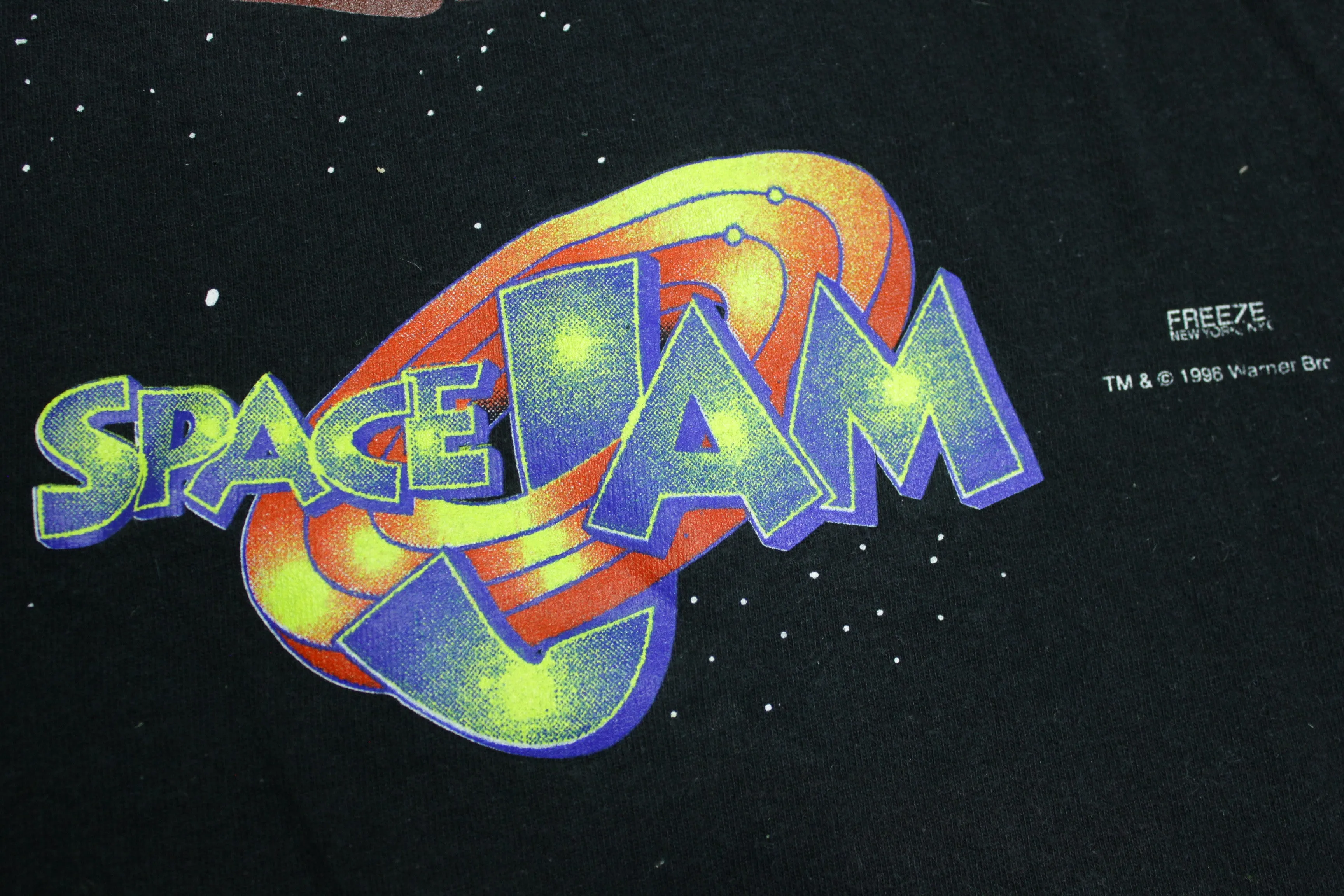 Space Jam Freeze 1996 Tune Squad Taz Looney Tunes Vintage 90's Single Stitch T-Shirt