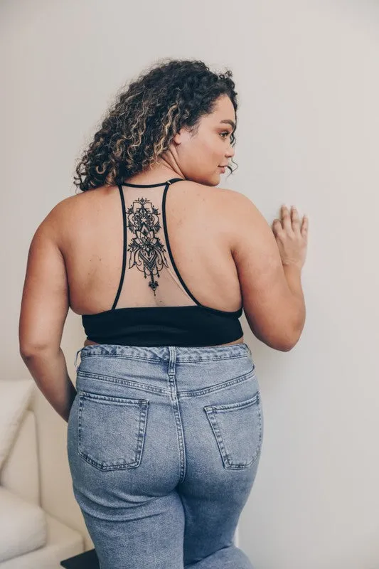 Tattoo Bralette - Black