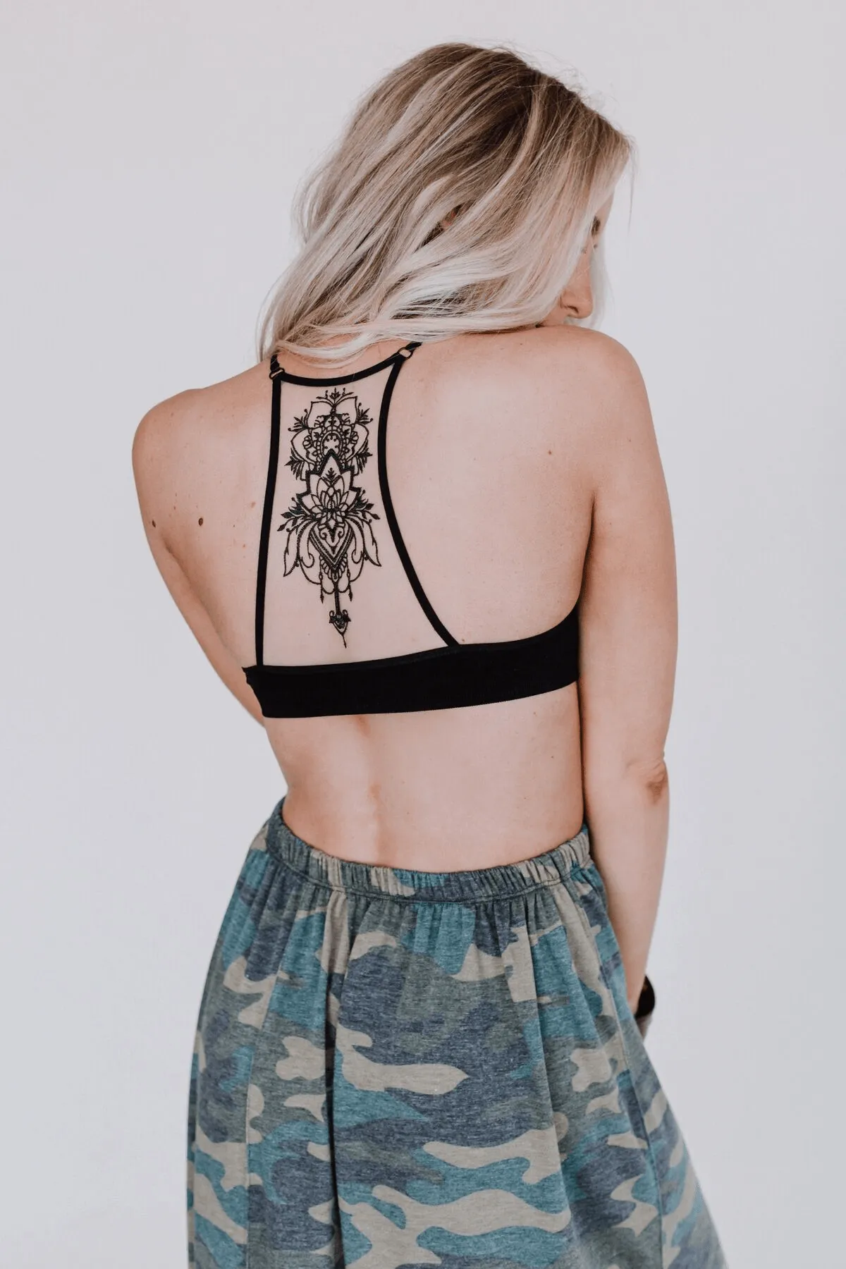 Tattoo Bralette - Black