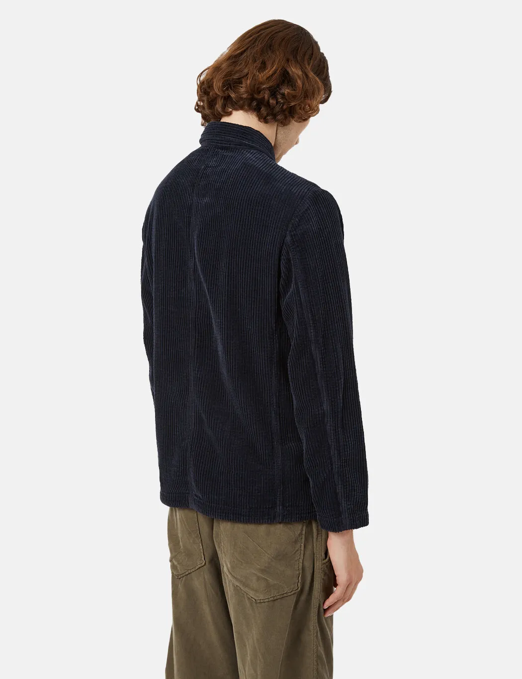 Universal Works Bakers Jacket (Cord) - Navy Blue