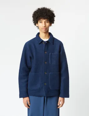 Universal Works Field Jacket (Wool) - Indigo Blue