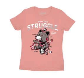 Womens Rust Pink Shirt - Trust Your Struggle - Pink