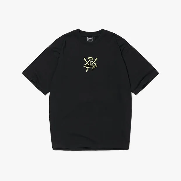 XIX Spray T-Shirt [Black/Lime Green]